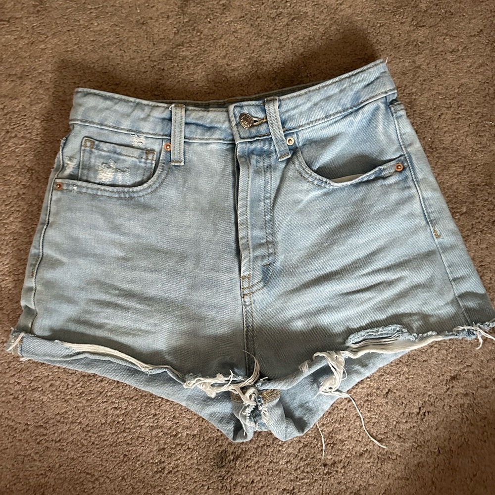 Light Blue High Waisted Shorts